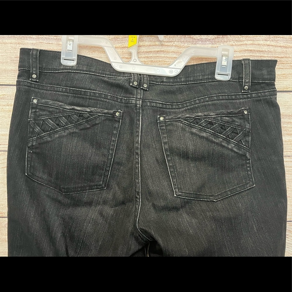 White House Black Market Slim Black Noir Jeans Size 12 - Picture 8 of 14